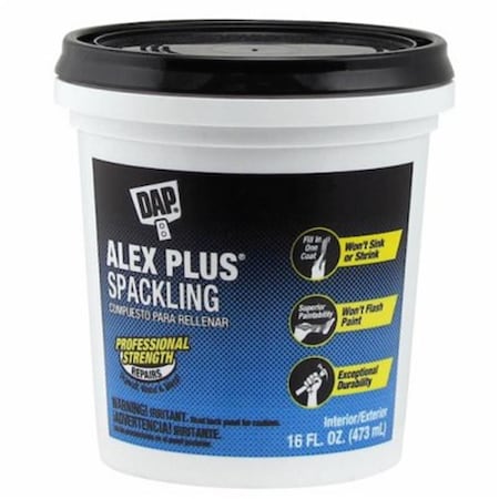 Dap Professional Strength Alex Plus Spackling, White - 16 oz. DA570283